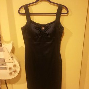 JAX SZ 10 Navy BodyCon Satin Formal Dress